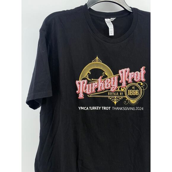 THREADFAST APPAREL Men's Black Epic Turkey Trot Graphic Crewneck T-Shirt SZ XL - Picture 3 of 9